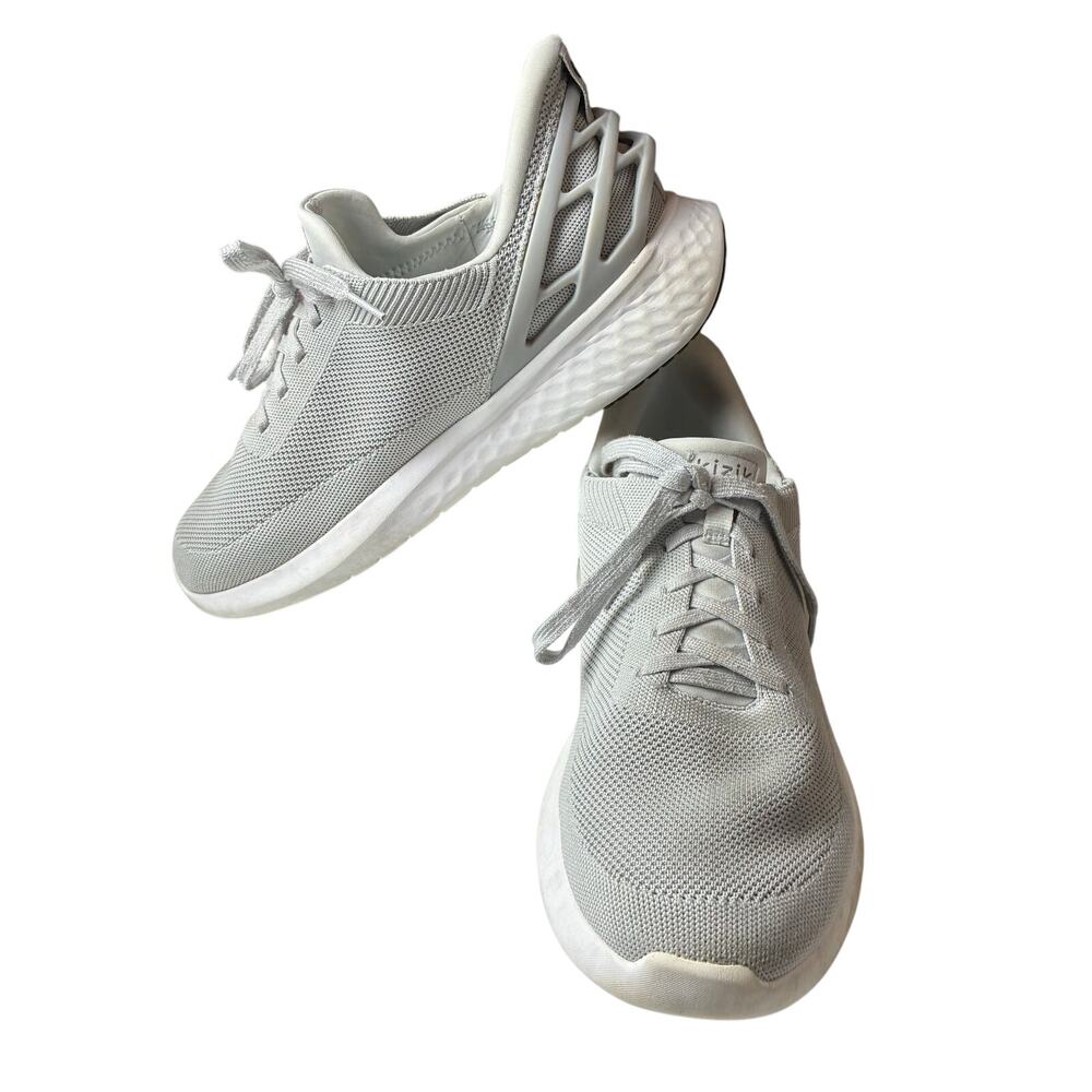 Kizik Athens Hands Free Slip-On Knit Sneakers Mens 11 Wide Womens 12.5 Wide Grey